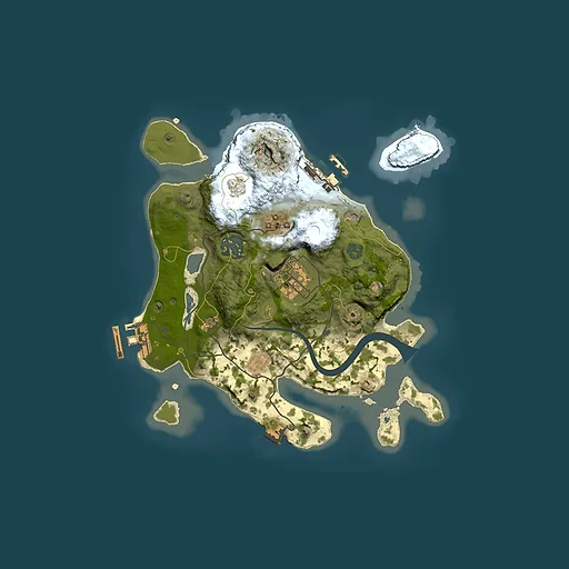 Rust map seed 1367266860, 2500x2500m top-down preview