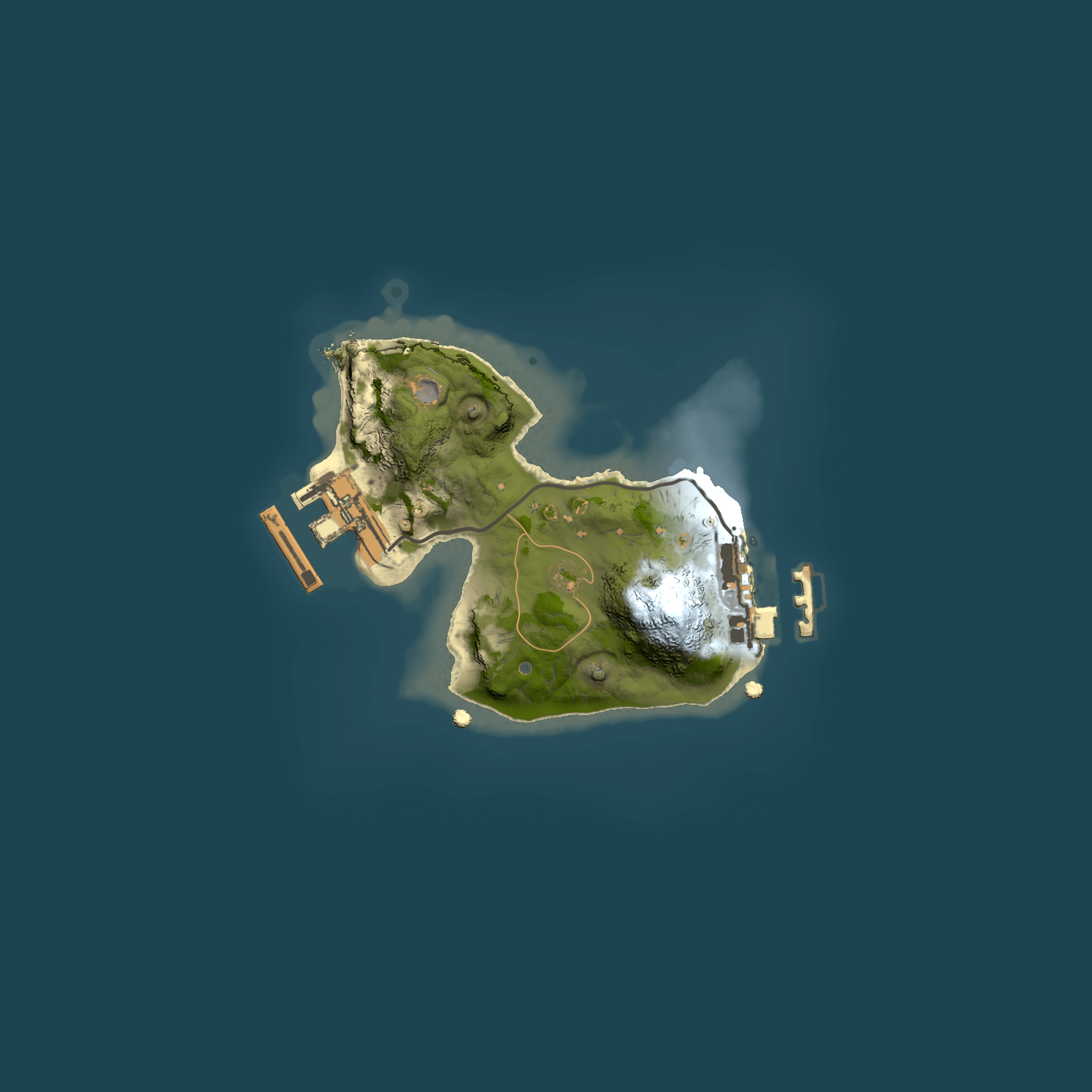 Full top-down render of Rust map seed 1732044132, 1500x1500m