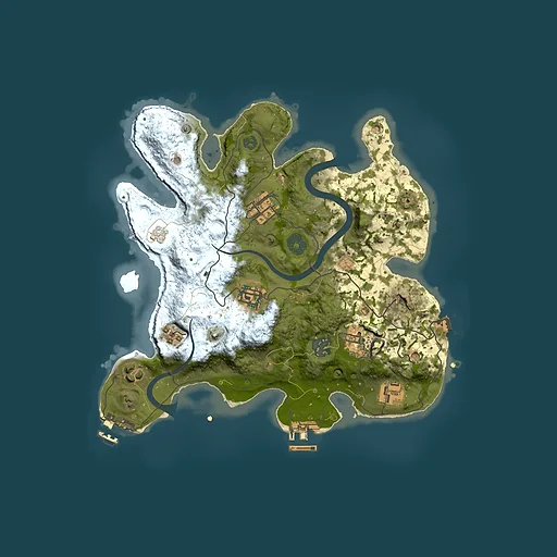Rust map seed 1658959334, 3000x3000m top-down preview