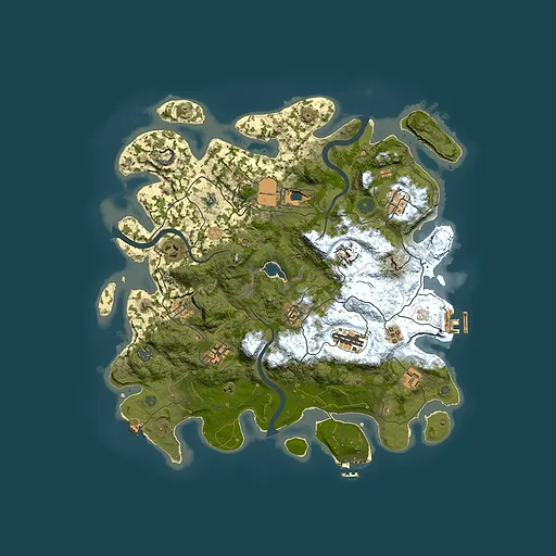 Rust map seed 204408421, 4000x4000m top-down preview