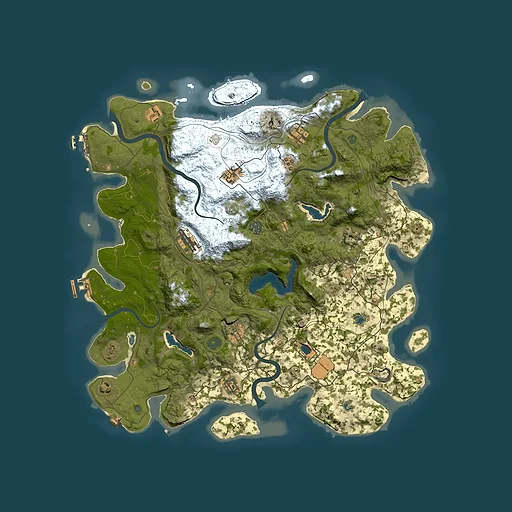 Rust map seed 619093489, 4500x4500m top-down preview
