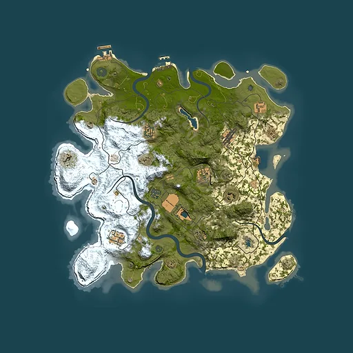 Rust map seed 290099128, 4000x4000m top-down preview
