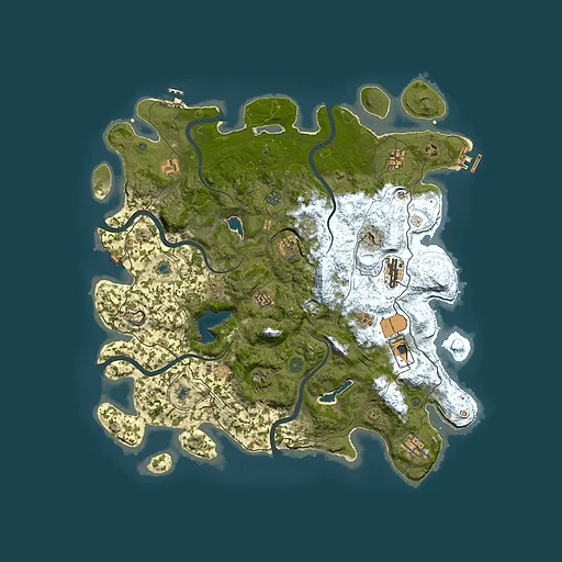 Rust map seed 1201602874, 4500x4500m top-down preview