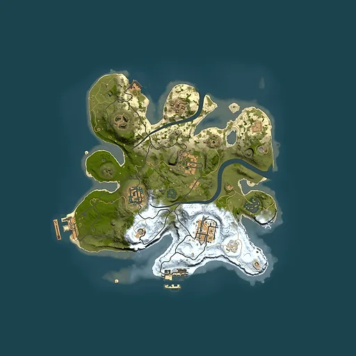 Rust map seed 2057443426, 2500x2500m top-down preview