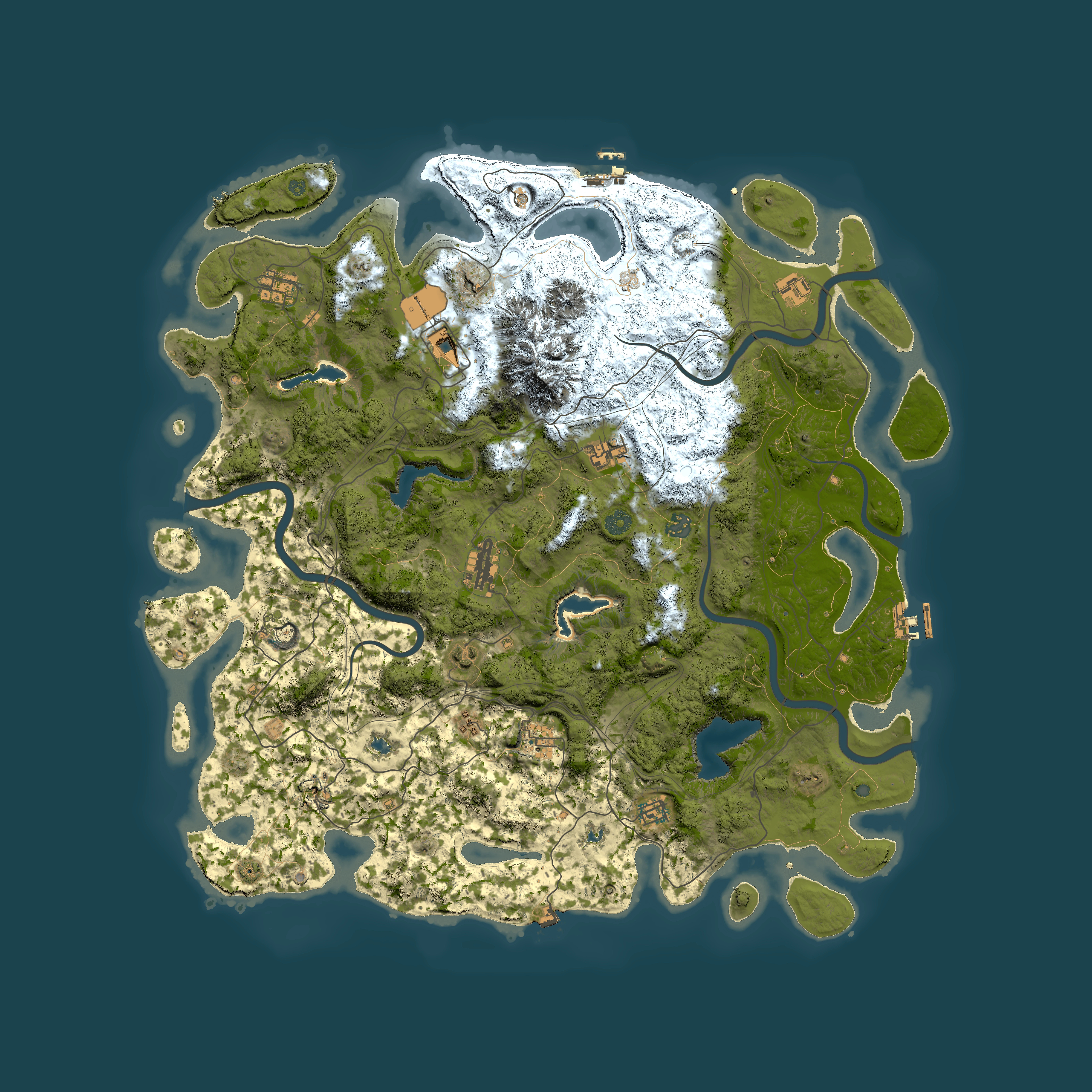 Full top-down render of Rust map seed 779060236, 5000x5000m