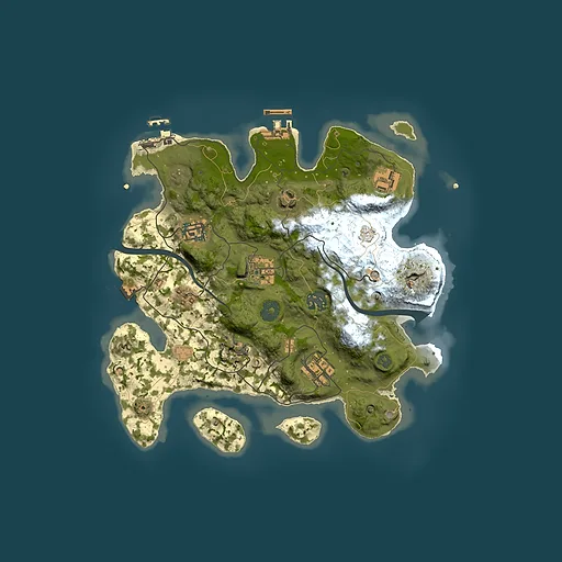 Rust map seed 1376376147, 3000x3000m top-down preview