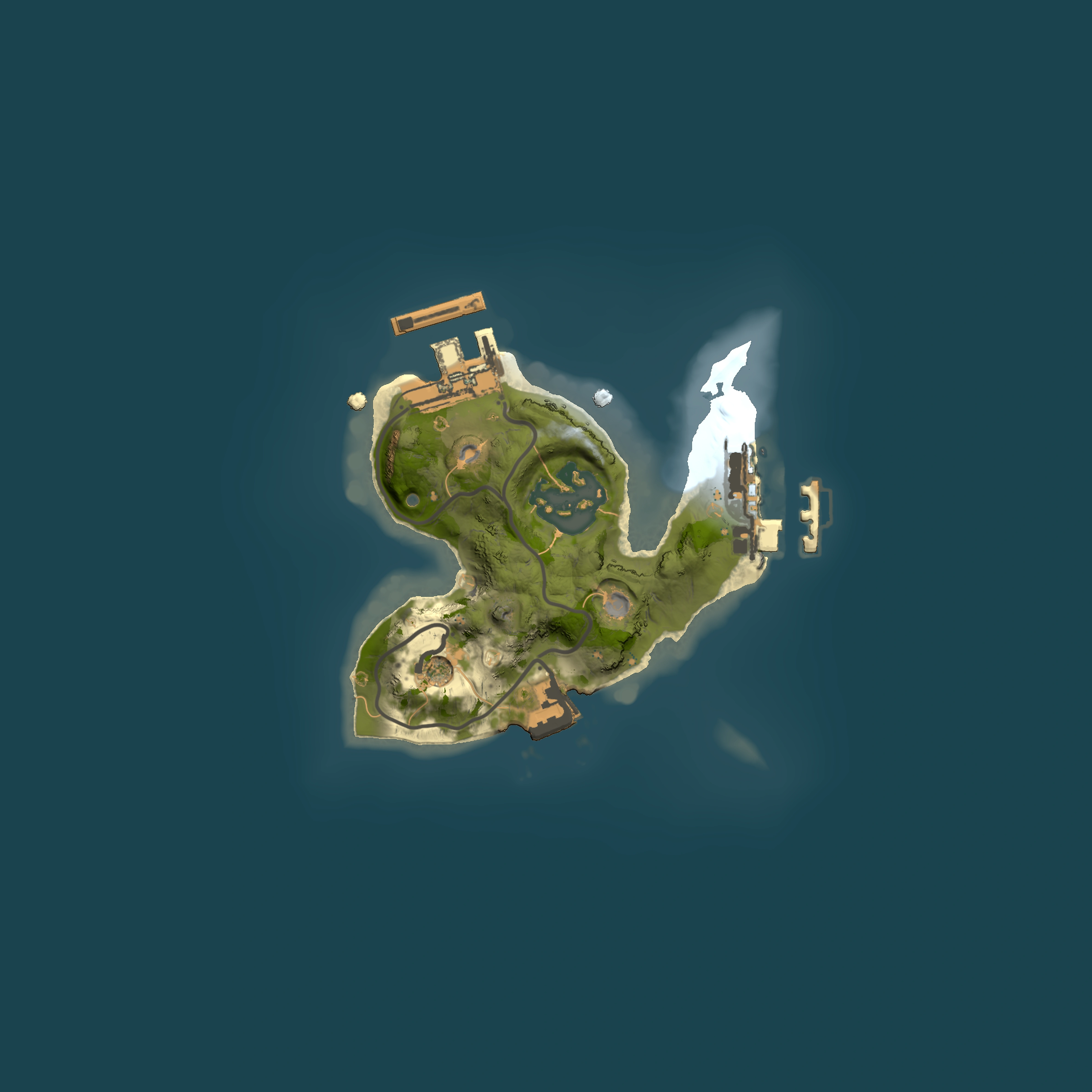 Full top-down render of Rust map seed 1924064970, 1500x1500m