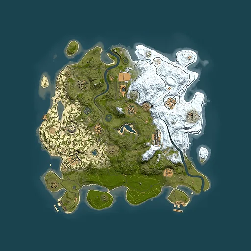 Rust map seed 184256638, 4000x4000m top-down preview