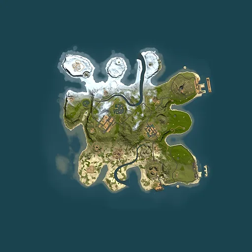 Rust map seed 950657001, 2500x2500m top-down preview