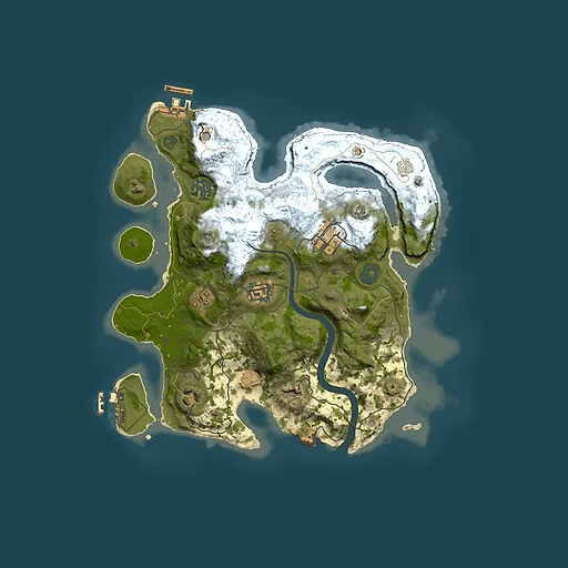 Rust map seed 231629194, 3000x3000m top-down preview
