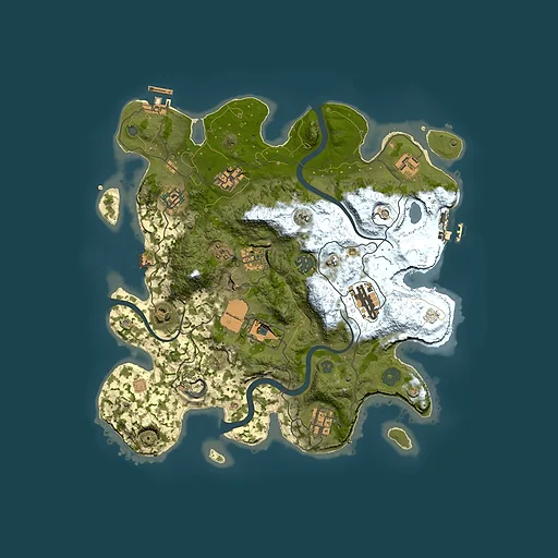 Rust map seed 1993634184, 3500x3500m top-down preview