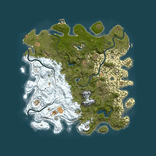 Rust map seed 562587701, 5000x5000m top-down preview