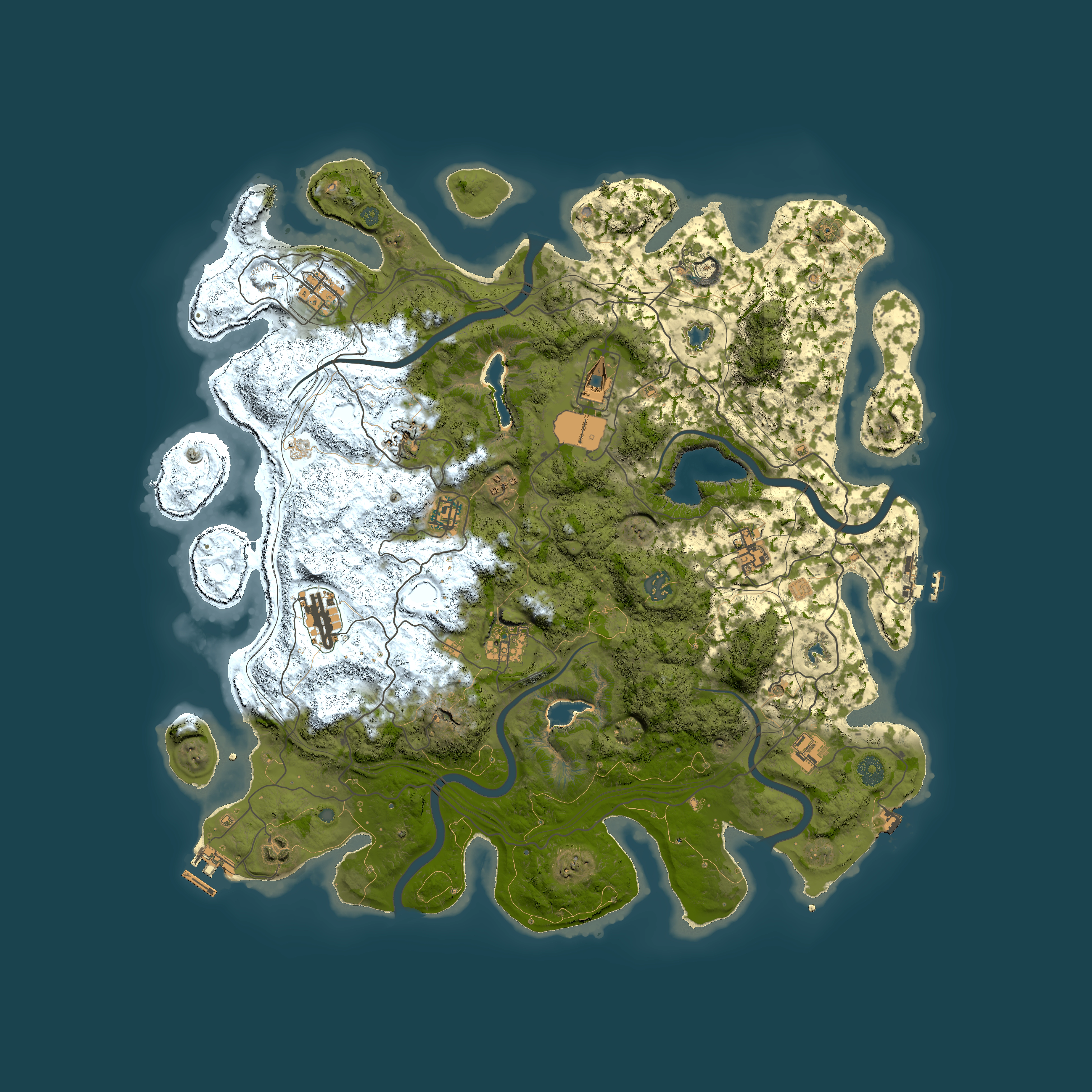 Full top-down render of Rust map seed 1412732640, 4500x4500m