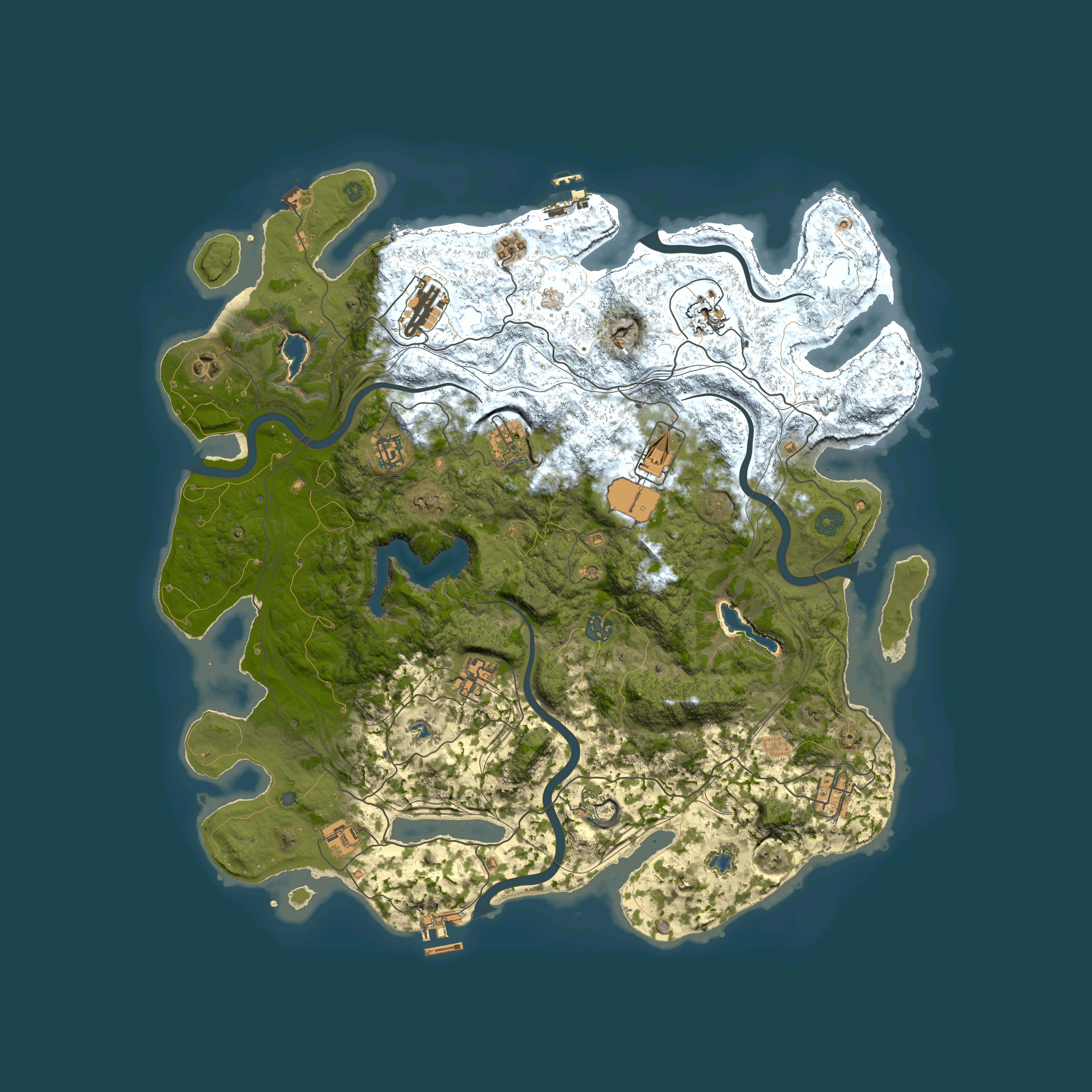 Full top-down render of Rust map seed 649671226, 4500x4500m