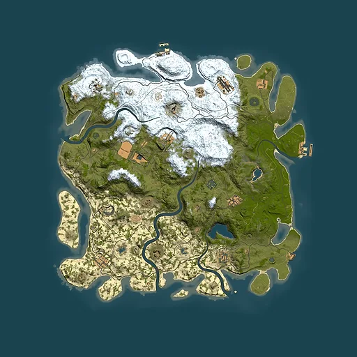 Rust map seed 1113956361, 4500x4500m top-down preview