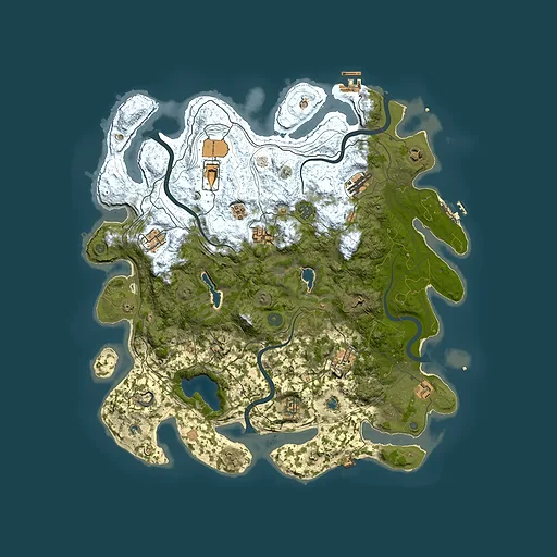 Rust map seed 596736365, 4500x4500m top-down preview