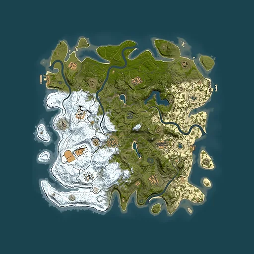 Rust map seed 1198091150, 4500x4500m top-down preview