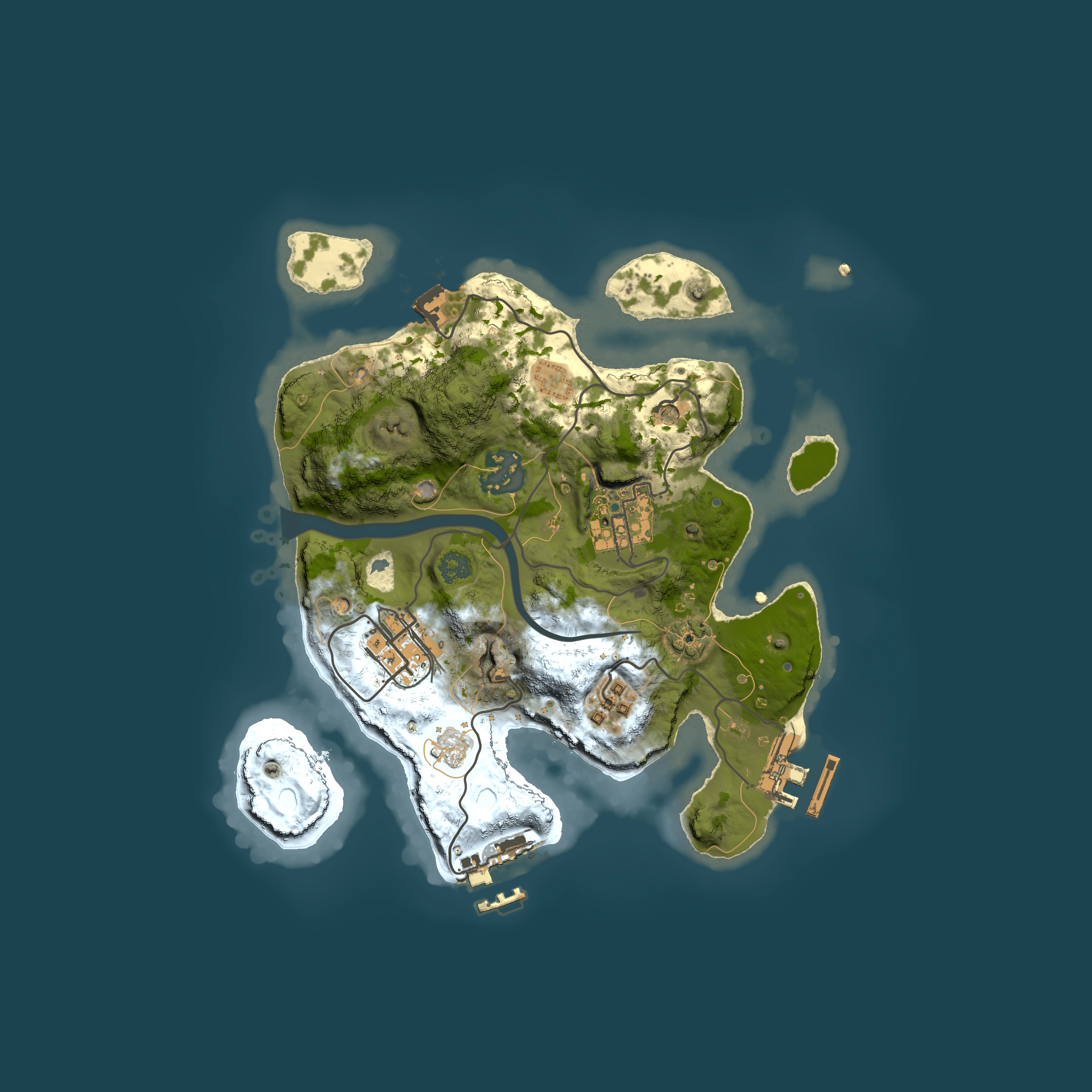 Full top-down render of Rust map seed 630939360, 2500x2500m