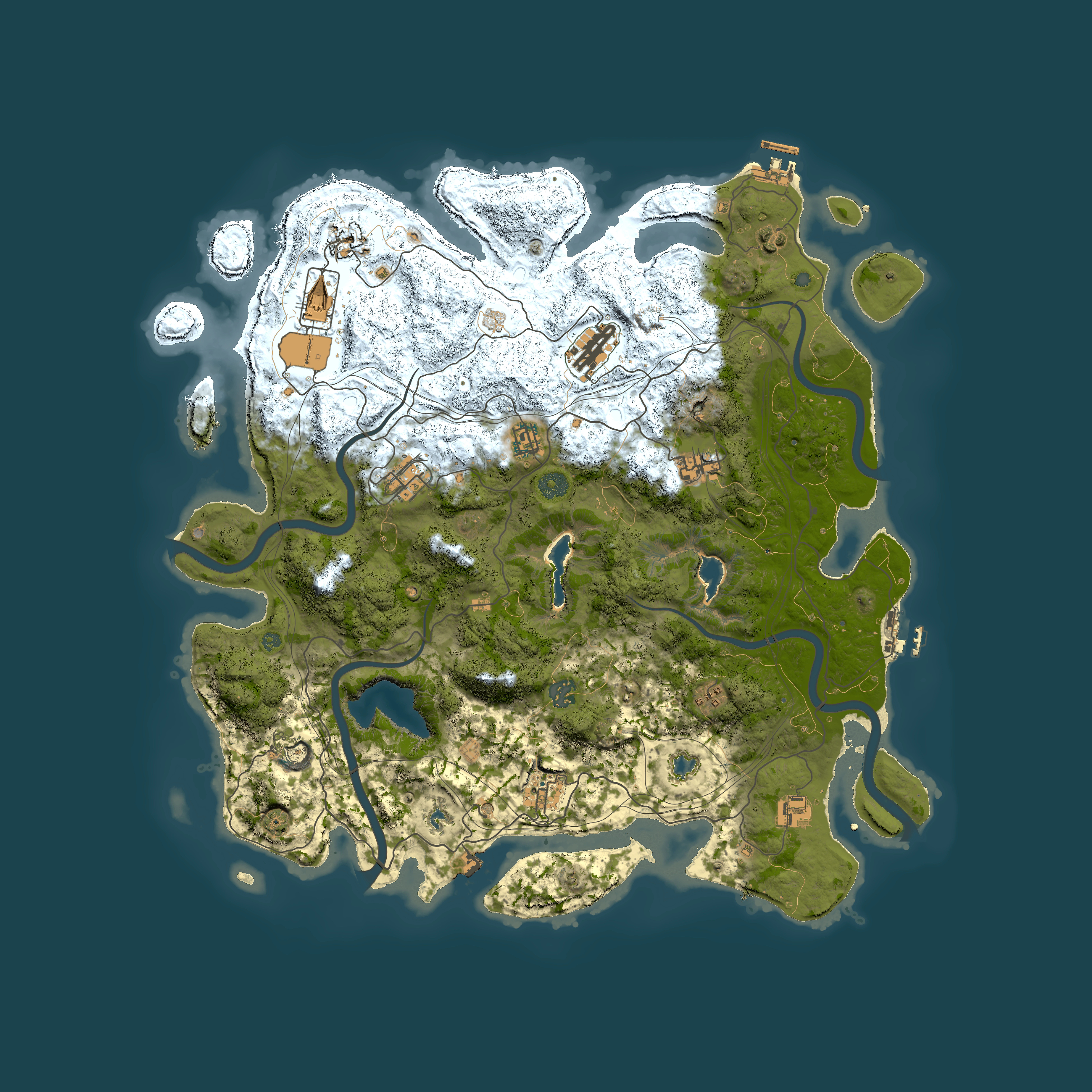 Full top-down render of Rust map seed 688752619, 4500x4500m
