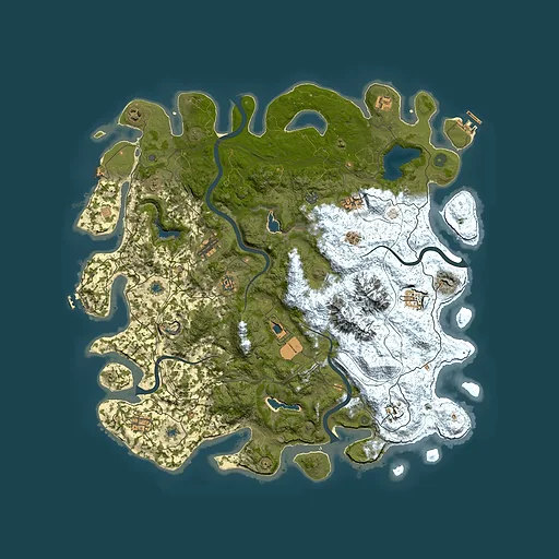 Rust map seed 1801628016, 5000x5000m top-down preview