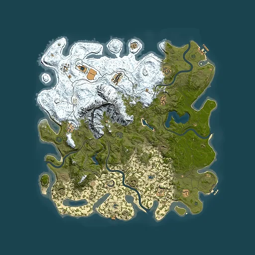 Rust map seed 1529907866, 5000x5000m top-down preview