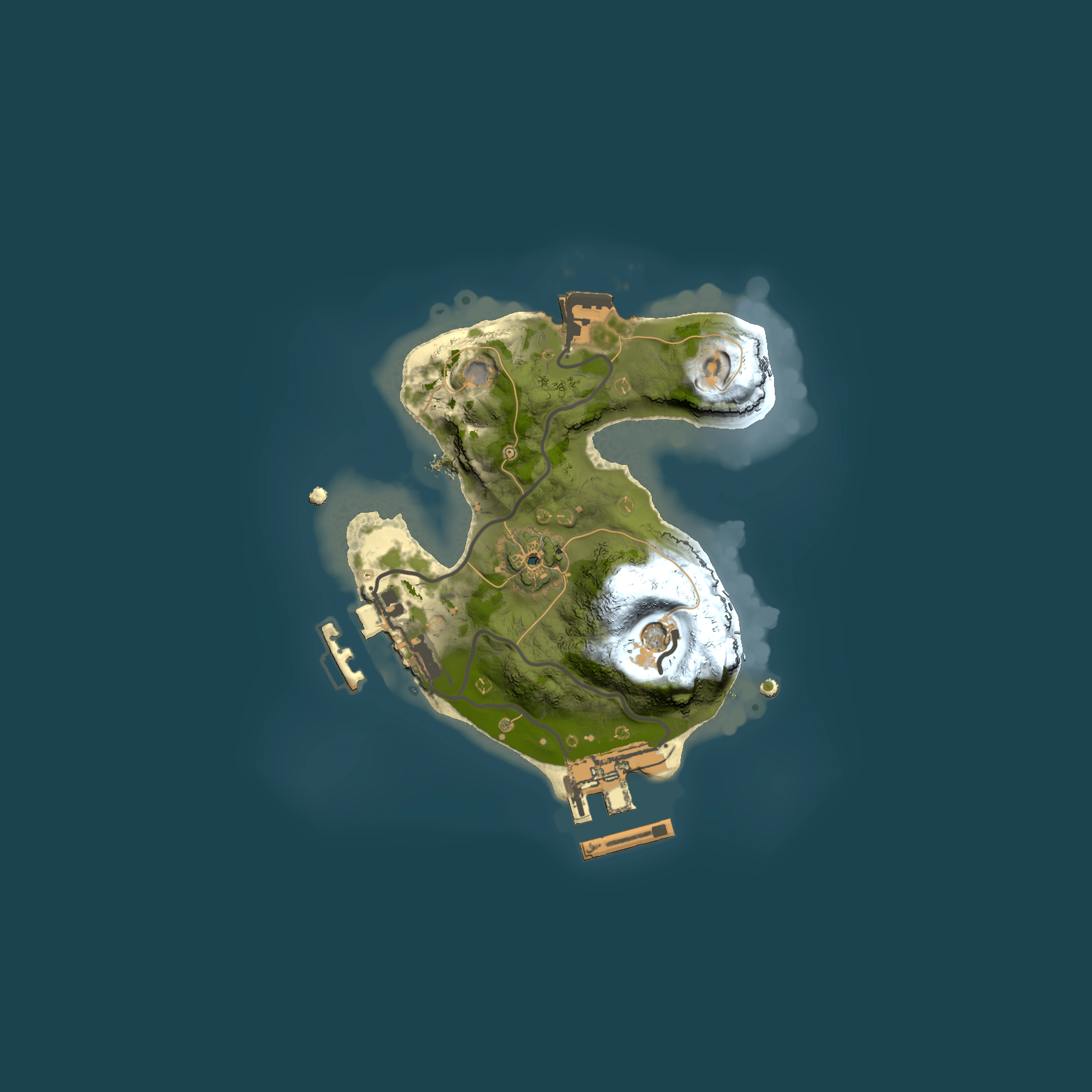 Full top-down render of Rust map seed 1802176257, 1500x1500m