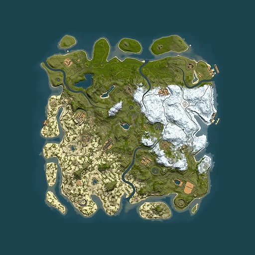 Rust map seed 596157070, 4500x4500m top-down preview