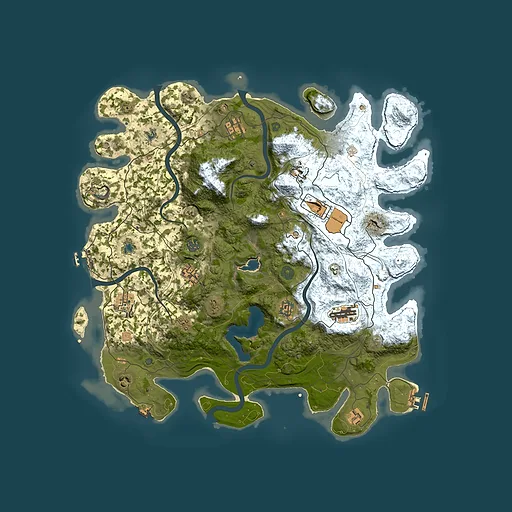 Rust map seed 1274341958, 4500x4500m top-down preview