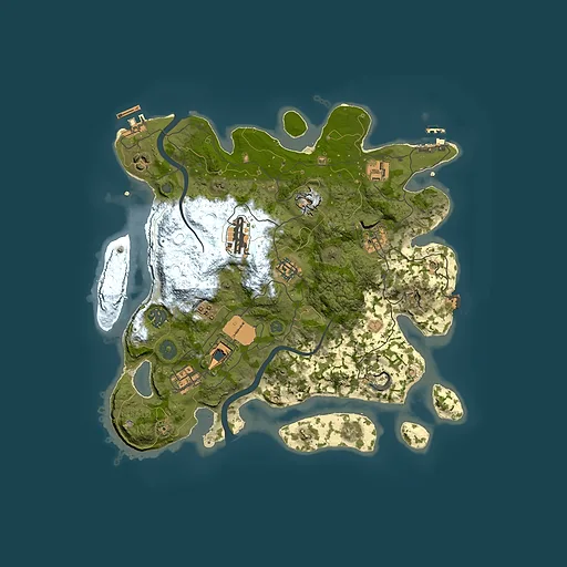 Rust map seed 1424952344, 3500x3500m top-down preview