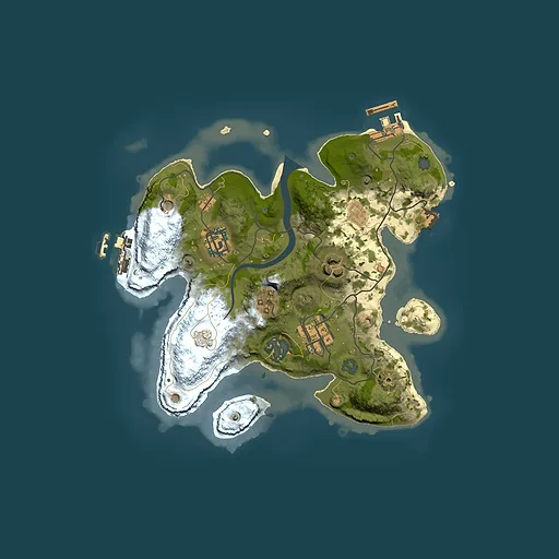 Rust map seed 327317861, 2500x2500m top-down preview