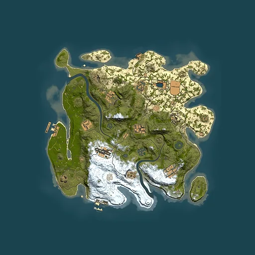 Rust map seed 526846500, 3500x3500m top-down preview