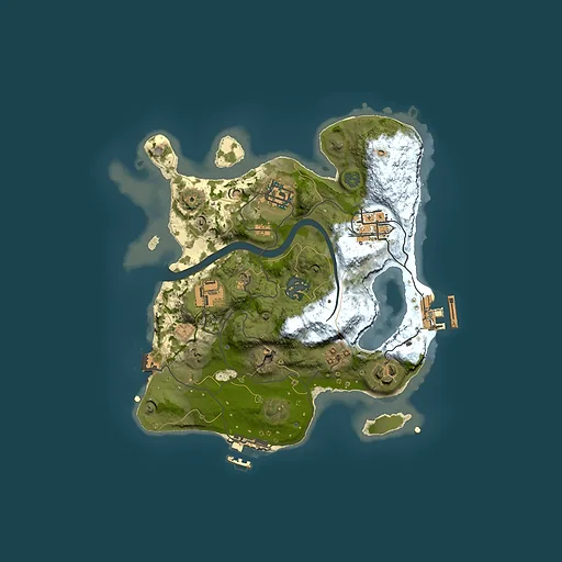 Rust map seed 521795899, 2500x2500m top-down preview