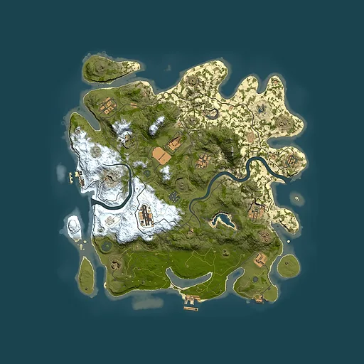 Rust map seed 1418860813, 4000x4000m top-down preview