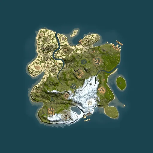 Rust map seed 1693155257, 3000x3000m top-down preview