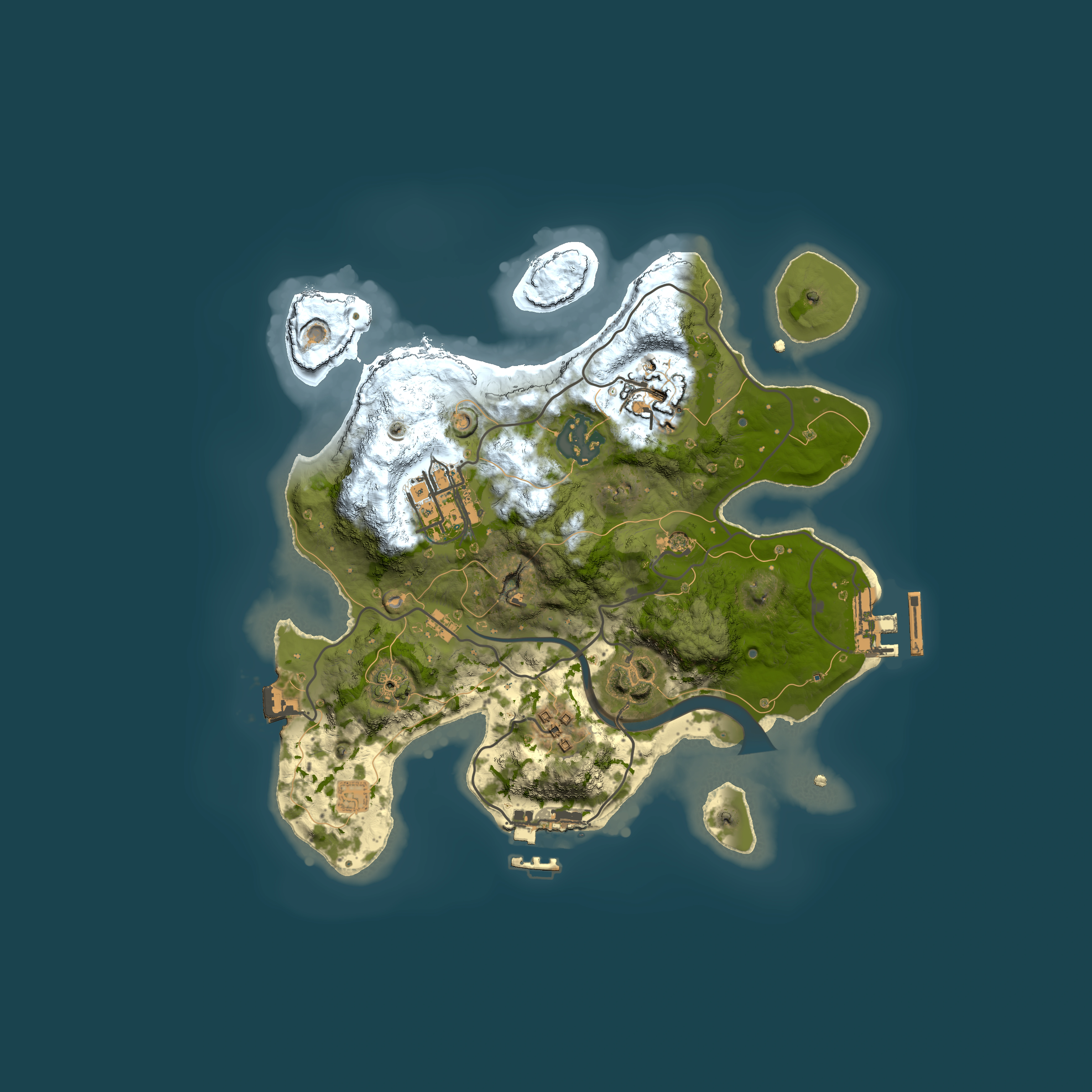 Full top-down render of Rust map seed 1480172551, 2500x2500m
