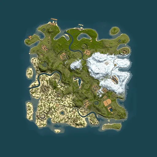 Rust map seed 1181661061, 4000x4000m top-down preview