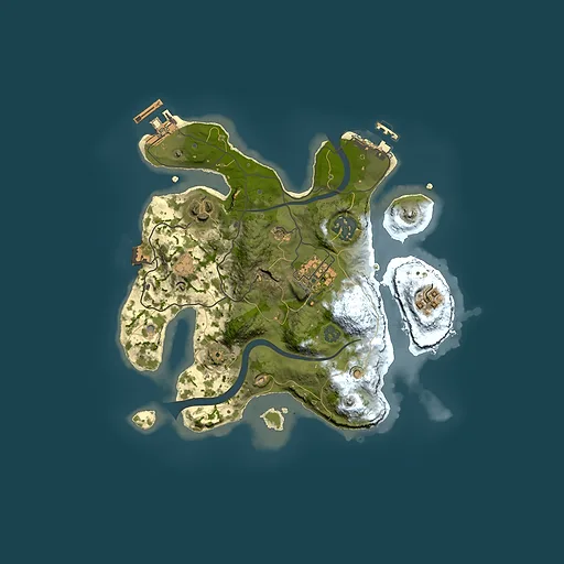 Rust map seed 1307004094, 2500x2500m top-down preview