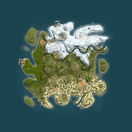 Rust map seed 1031496085, 3500x3500m top-down preview