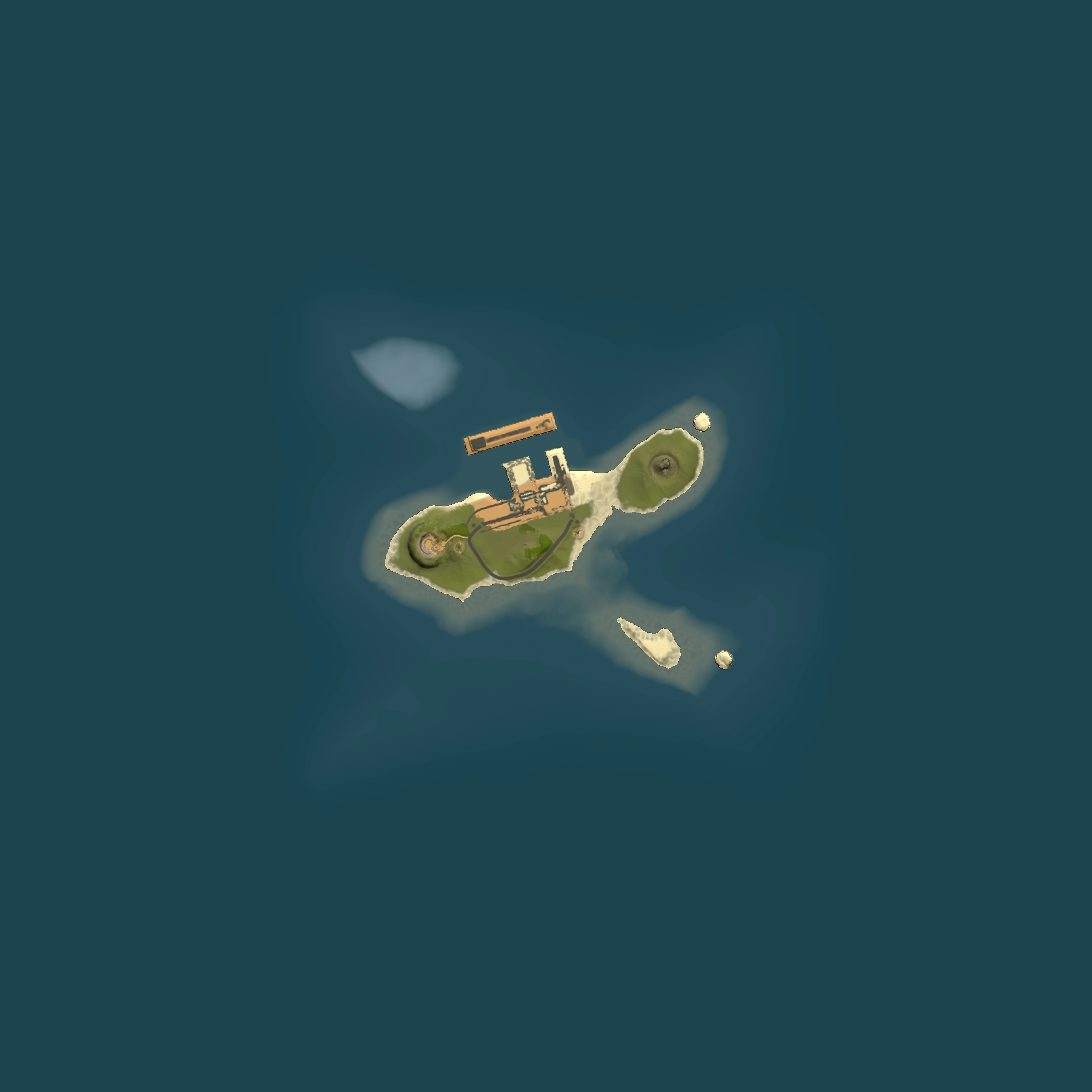 Full top-down render of Rust map seed 1459413648, 1500x1500m