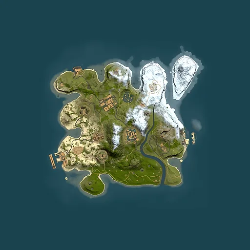 Rust map seed 14520091, 2500x2500m top-down preview