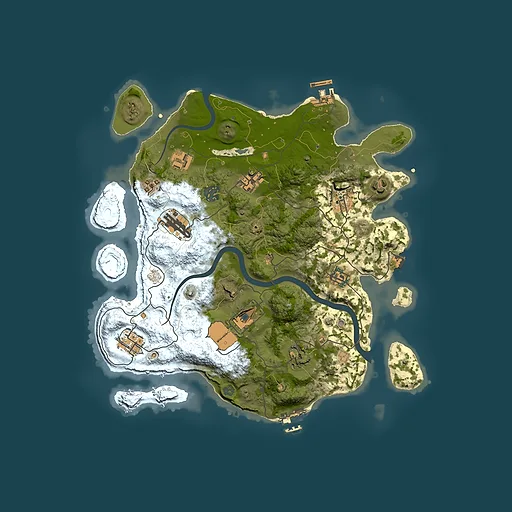 Rust map seed 1276351137, 3500x3500m top-down preview