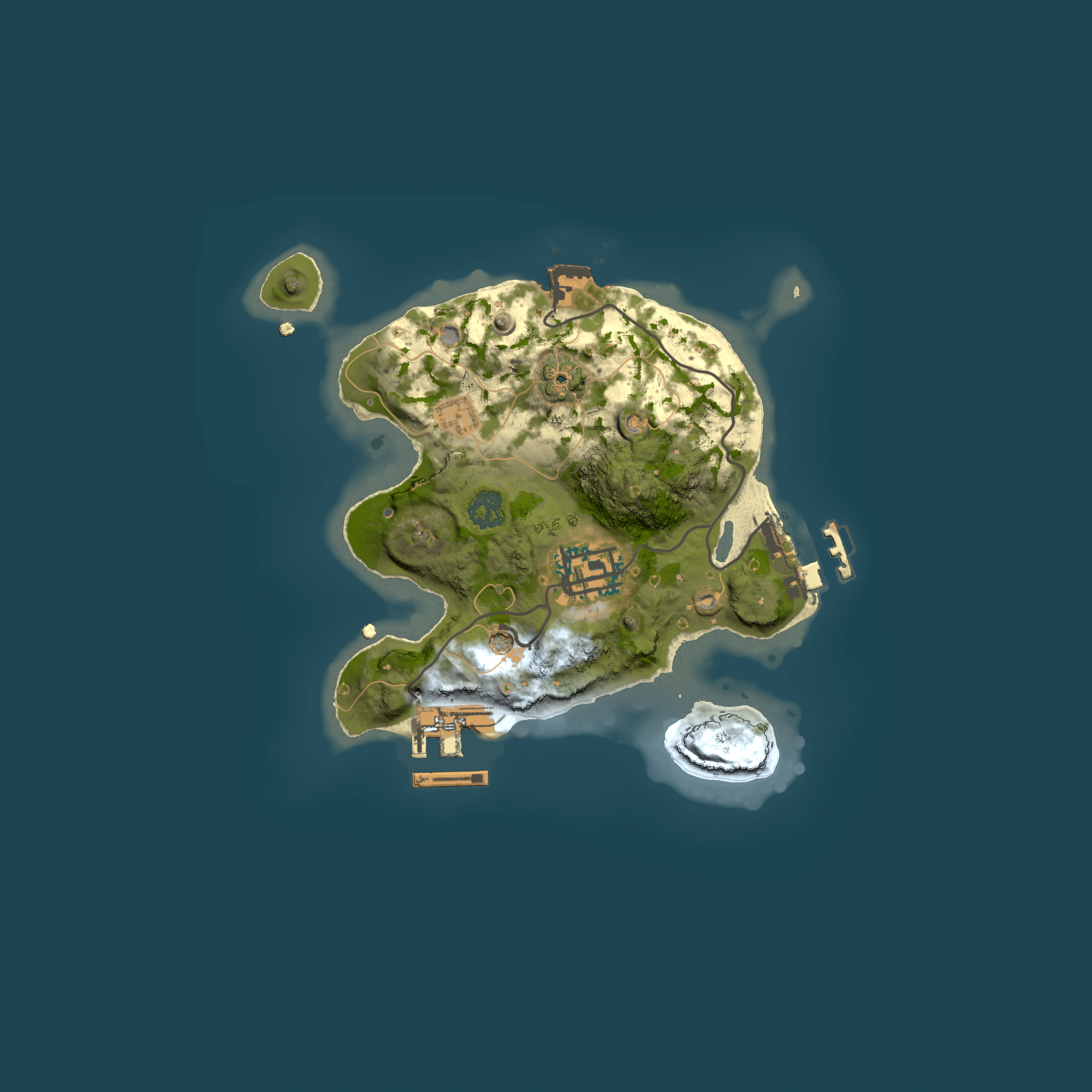Full top-down render of Rust map seed 1027087218, 2000x2000m
