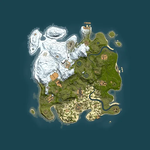 Rust map seed 766327053, 3500x3500m top-down preview