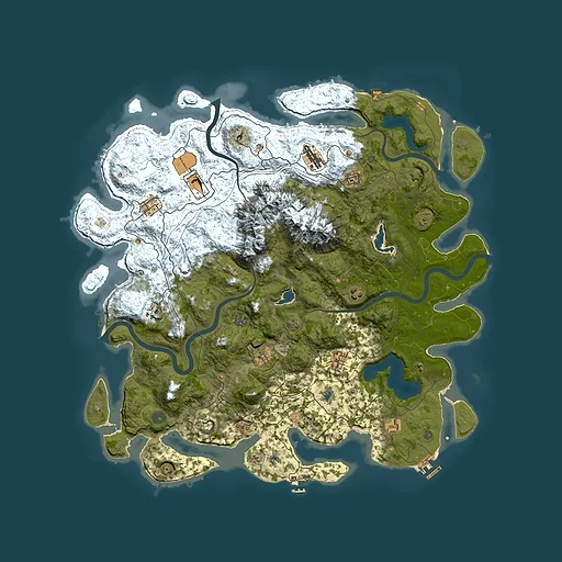 Rust map seed 510543714, 5000x5000m top-down preview