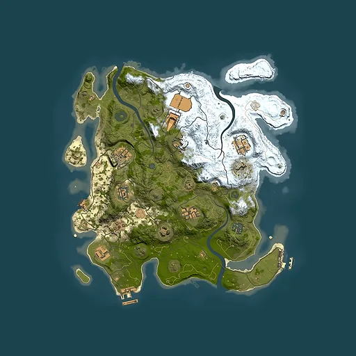 Rust map seed 1492501548, 3500x3500m top-down preview