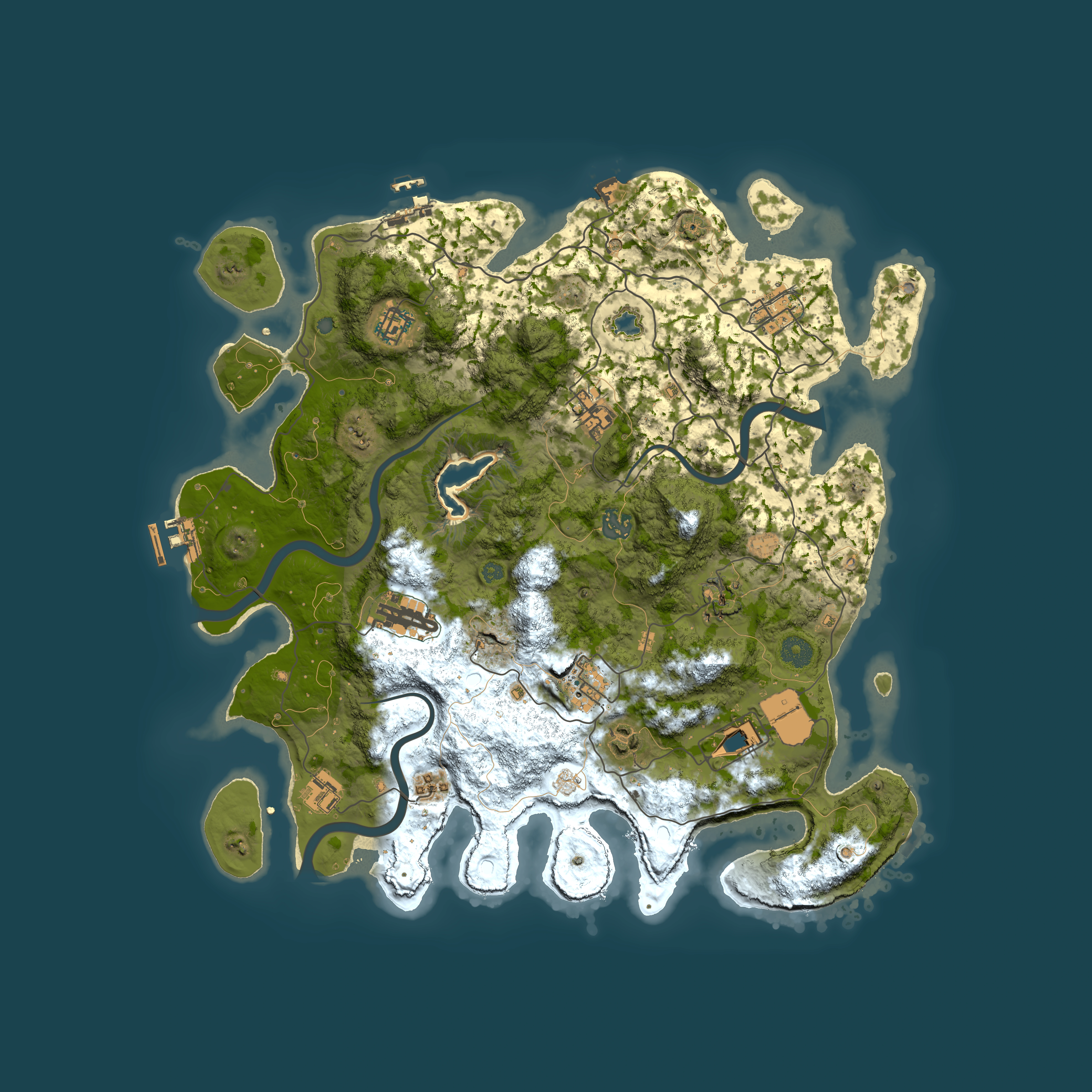 Full top-down render of Rust map seed 367151995, 4000x4000m