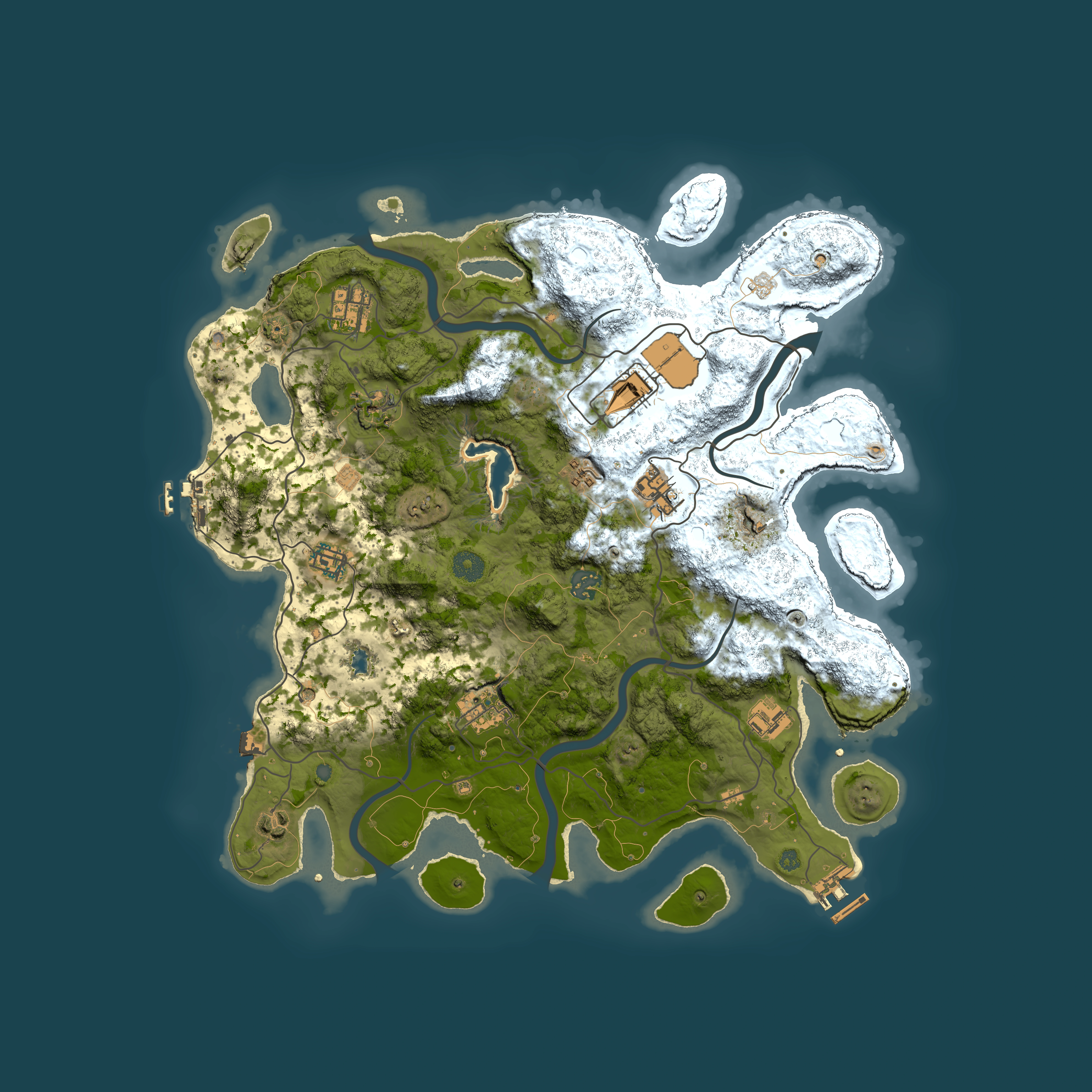 Full top-down render of Rust map seed 1403193665, 4000x4000m