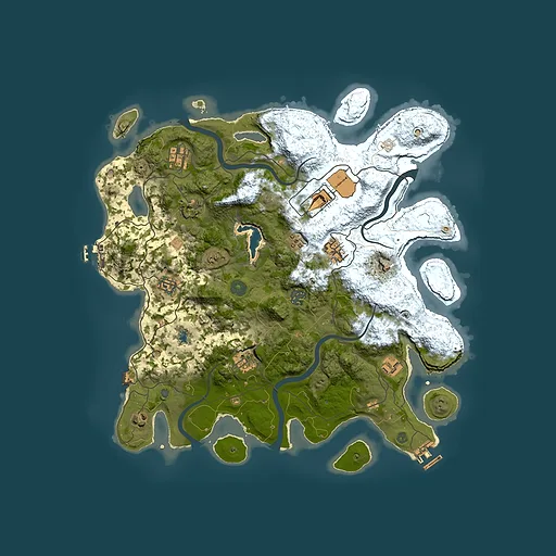 Rust map seed 1403193665, 4000x4000m top-down preview