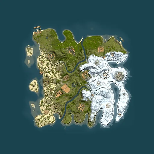Rust map seed 15949733, 3500x3500m top-down preview