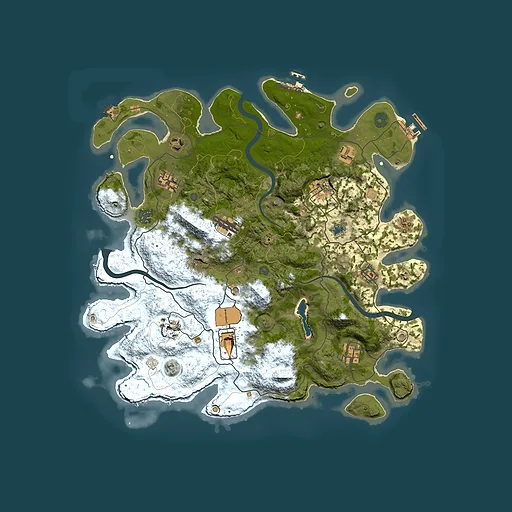 Rust map seed 1301616729, 4000x4000m top-down preview